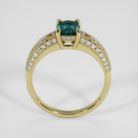 1.36 Ct. Bluish Green Sapphire Ring, 14K Yellow Gold 3