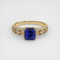 1.66 Ct. Blue Sapphire Ring, 14K Yellow Gold 1