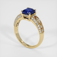 1.66 Ct. Blue Sapphire Ring, 14K Yellow Gold 2