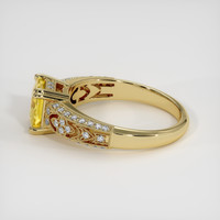 1.53 Ct. Orangish Yellow Sapphire Ring, 14K Yellow Gold 4