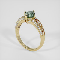 1.22 Ct. Green Sapphire Ring, 14K Yellow Gold 2