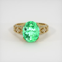 4.62 Ct. Emerald Ring, 18K Yellow Gold 1