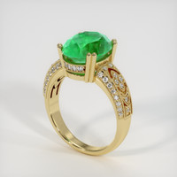 4.62 Ct. Emerald Ring, 18K Yellow Gold 2