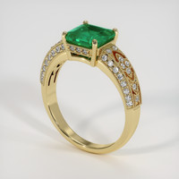 1.41 Ct. Emerald Ring, 18K Yellow Gold 2