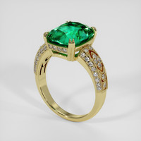 4.94 Ct. Emerald Ring, 18K Yellow Gold 2