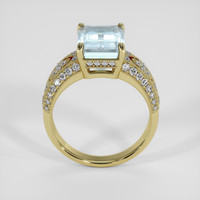 2.63 Ct. Blue Aquamarine Ring, 18K Yellow Gold 3