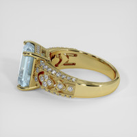 2.63 Ct. Blue Aquamarine Ring, 18K Yellow Gold 4