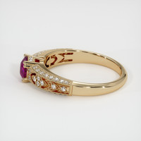 0.61 Ct. Ruby Ring, 18K Yellow Gold 4