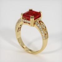 3.00 Ct. Ruby Ring, 18K Yellow Gold 2