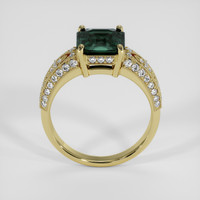 2.61 Ct. Greenish Blue Sapphire Ring, 18K Yellow Gold 3