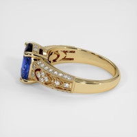 2.34 Ct. Blue Sapphire Ring, 18K Yellow Gold 4