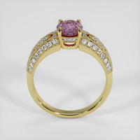 1.45 Ct. Purplish Pink Sapphire Ring, 18K Yellow Gold 3