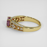 1.45 Ct. Purplish Pink Sapphire Ring, 18K Yellow Gold 4