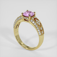 1.30 Ct. Purple Sapphire Ring, 18K Yellow Gold 2