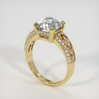 2.75 Ct. White Sapphire Ring, 18K Yellow Gold 2