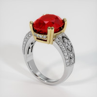 7.99 Ct. Ruby Ring, 14K Yellow & White 2