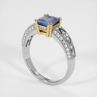 1.56 Ct. Bi Color Sapphire Ring, 14K Yellow & White 2