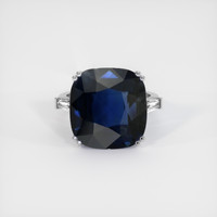15.18 Ct. Blue Sapphire Ring, Platinum 950 1