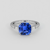 3.16 Ct. Blue Sapphire Ring, Platinum 950 1