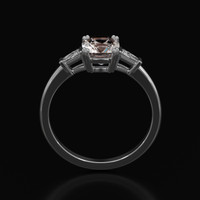 2.26 Ct. White Sapphire Ring, Platinum 950 3