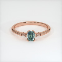 0.52 Ct. Sapphire Ring, 18K Rose Gold 1