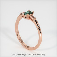0.52 Ct. Sapphire Ring, 18K Rose Gold 2