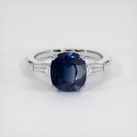 3.42 Ct. Blue Sapphire Ring, 10K White Gold 1