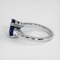 3.42 Ct. Blue Sapphire Ring, 10K White Gold 4