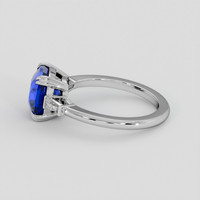 3.16 Ct. Blue Sapphire Ring, 10K White Gold 4