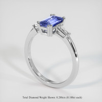 1.29 Ct. Bluish Purple Sapphire Ring, 10K White Gold 2