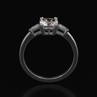 2.26 Ct. White Sapphire Ring, 10K White Gold 3