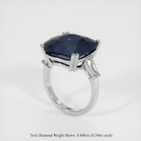 15.18 Ct. Sapphire Ring, 14K White Gold 2