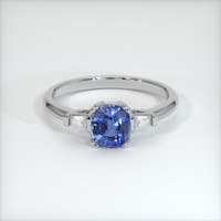 1.20 Ct. Blue Sapphire Ring, 14K White Gold 1