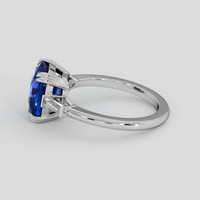 3.70 Ct. Blue Sapphire Ring, 14K White Gold 4
