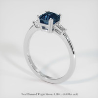 2.04 Ct. Sapphire Ring, 14K White Gold 2