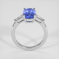 3.64 Ct. Blue Sapphire Ring, 14K White Gold 3
