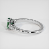 0.68 Ct. Bluish Green Sapphire Ring, 14K White Gold 4
