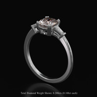 2.26 Ct. White Sapphire Ring, 14K White Gold 2