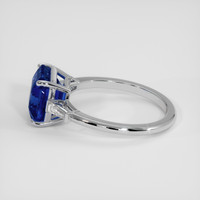 4.08 Ct. Blue Sapphire Ring, 18K White Gold 4