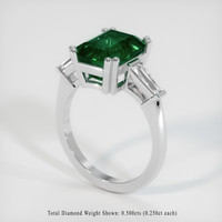 3.86 Ct. Emerald Ring, 18K White Gold 2