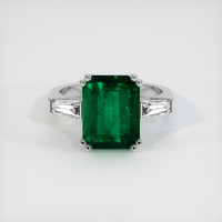 4.17 Ct. Emerald Ring, 18K White Gold 1