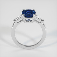 3.40 Ct. Blue Sapphire Ring, 18K White Gold 3