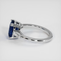 3.40 Ct. Blue Sapphire Ring, 18K White Gold 4