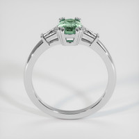 0.68 Ct. Bluish Green Sapphire Ring, 18K White Gold 3