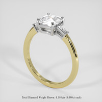 2.13 Ct. White Sapphire Ring, 14K White & Yellow 2