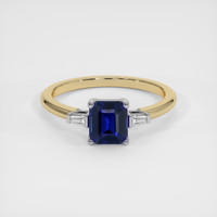 1.25 Ct. Blue Sapphire Ring, 18K White & Yellow 1