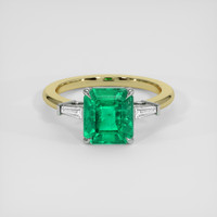 2.50 Ct. Emerald Ring, 18K White & Yellow 1