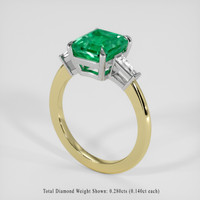2.50 Ct. Emerald Ring, 18K White & Yellow 2