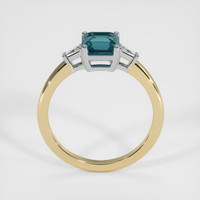 1.57 Ct. Greenish Blue Sapphire Ring, 18K White & Yellow 3