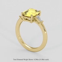 3.12 Ct. Yellow Sapphire Ring, 14K Yellow Gold 2